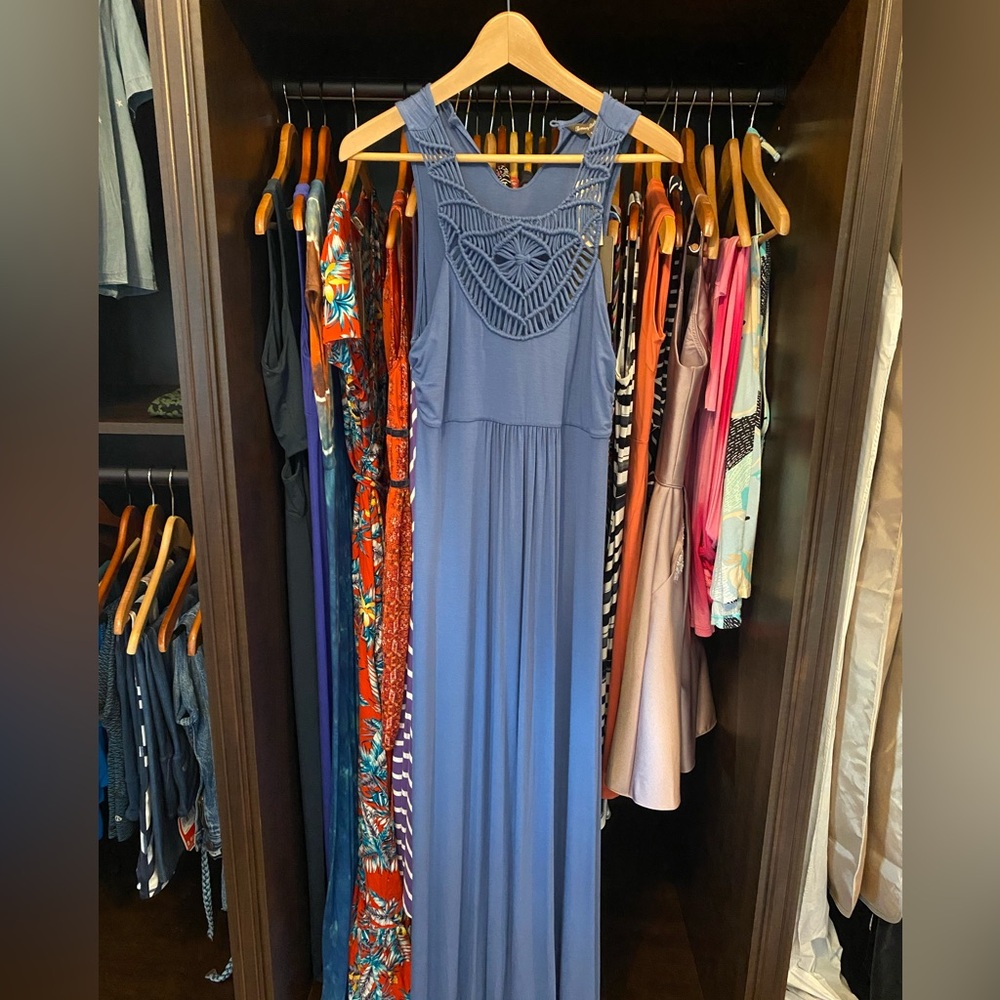 Tommy Bahama tambour crochet long maxi dress